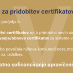 Vavčer za pridobitev certifikatov SPS